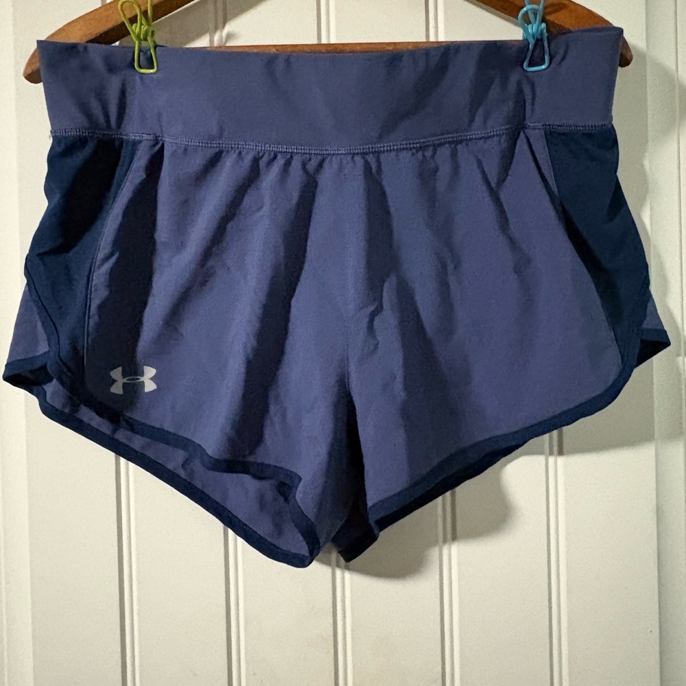 Under Armour Women's Navy HeatGear Running Athletic Shorts